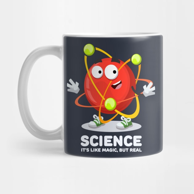 happy atom mascot SCIENCE It's Like Magic, But Real by VizRad
